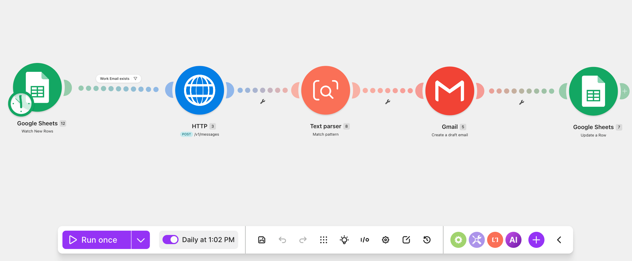 Outreach and lead-scoring automation, built in Make.com